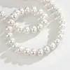 Dainashi blanc 7-10mm collier de brins de perles de culture d'eau douce en argent Sterling bijoux fins pour les femmes cadeau d'anniversaire 240222