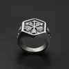 Vintage Viking Pfeil Ring Punk 316L Edelstahl Kompass Männer Mode Hip Hop Hippie Schmuck Drop Store Cluster Rings269C