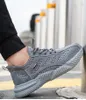 Sommararbetsskor med skydd andas lätt säkerhet Säkerhet SHOESSSTEEL TOE CAP ARBETA MAN Byggnadsarbeten Mesh Sneakers 240220