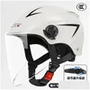 Casques de moto Casque Batterie de voiture électrique Summer Sunsn Light Hommes et femmes Mignon Hard Hat Drop Livraison Dheyt