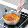 Stainless Steel Uncoated Nonstick Saucepan Household Milk Cooking Pot Frying Pan Induction Cooker Gas Stove Kitchen Utensils 240226