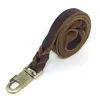 Laisses Laisse de chien en cuir véritable Laisse de chien robuste Laisse de dressage de chien tressé en cuir véritable huileux doux Idéal pour les chiens de taille moyenne