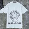 Designer T-shirts ras du cou manches courtes hommes t-shirt Tops T-shirts graphiques T-shirts Casual Horseshoe Sanskrit Cross Print Chemises Sweats à capuche L6