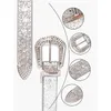 Zachodnia dżinsowa talia męska i damska nożyczka z błyszczącym kryształowym diamentem luksusowym paskiem