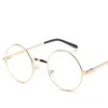 Lunettes de soleil de mode Cadres 2021 Vintage Retro Metal Frame Clear Lens Lunettes Nerd Geek Lunettes Lunettes Noir Surdimensionné Rond Cir280M