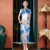 Vintage ince Çin geleneksel Cheongsam Kısa Kollu Olumlu Elbise Kadınlar Uzun Qipao Elbise 5xl Çeşitli Renk 240220