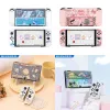 Cases Cute Transparent Matte Hard Case Protective Cover Shell for Nintendo Switch Oled NS JoyCon Controller Crystal Protector Skin