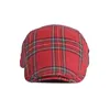 Berets 2024 Spring Summer Color Plaid Sboy Caps Men Flat Peaked Hat Women Painter Beret Hats Casual Forward Adjustable