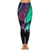 Aktive Hose Winter Nachthimmel Yoga Lady Nordlichter Print Leggings Hohe Taille Kawaii Legging Stretch Design Fitness