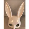 Masques de fête 5pcs Masques de lapin Masque d'oreille de lapin Costume pour femme Showgirl Dance Prop Lapins Mascarade Tout simplement magnifique Oreilles de lapin Party Dhlha