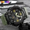 Watches Skmei Military Sport Watch for Man 3 Time LED Light Digital klockor Fashion Electronic Stopwatch Chrono Clock Men's Wristwatch