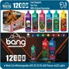 BANG 12000 PUFFS Eタバコバーキットパフ12Kビッグベーパー使い捨てベイプメッシュコイルLED充電可能なバッテリー20ml事前に充填されたポッド0％2％3％5％