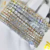 Hiphop Sieraden Bling Diamond Tennis Chain 3mm 4mm 5mm 1 Rij Cz 18k Vergulde Iced out Tennis Ketting voor Vrouwen