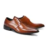 Robe chaussures hommes formel en cuir véritable affaires décontracté de haute qualité bureau de luxe mâle respirant Oxfords