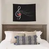 Tapisserier Anpassad hippie Musik Note Love Tapestry Wall Hanging Home Decor Bedroom Decoration