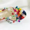 Sandals Multi-color Beaded Clear PVC T Strap High Heel Sexy Plaide Printed Leather Ankle Gladiator Heels Banquet Shoes