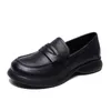 Casual Shoes Vintage Leather Cowhide Loafers Men's Driving Pumps Work