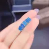 Cluster-Ringe, natürlicher blauer Opal, Verlobungsring, 925er-Sterlingsilber, äthiopisches Geschenk