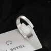 Pierścienie klastra Yiluocd 925 Sterling Silver Open Geometryczne Joyas de Plata Unikalny prosty pierścień dla kobiet Minimalistyczna biżuteria ręcznie robiona