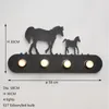 Wandlamp Loft Amerikaans Landelijk Industrieel Restaurant Bar Café Gangpad Ijzeren Kunst Retro Paardenkop Spiegel Voorbalkon LED-licht