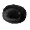 Cheveux humains indiens vierges de remplacement, 6 pouces, 12x17cm, Base entièrement en soie avec périmètre PU, toupet pour hommes blancs