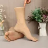 Modelo de pé de silicone simulação masculino manequim pés arte do prego prática manicure fotografia sapatos meia exibição 4601