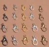 Jewelry Kwoi Vita 10mm 12mm 14mm 16mm 18mm Stock 500pcs Metal Alloy Hooks Lobster Clasps for Chunky Necklace Jewelry Findings Making