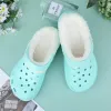 shoes New Kids Mules Clogs Winter Summer Boys Girls Cartoon Sandals Toddler Cotton Slippers Women Men NonSlip Warm Cute Garden Shoes