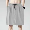 Herr shorts sportstammar yourh elegant fast färg lös dragkammare dubbelficka sommar komfort streetwear