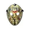 Maski imprezowe 20pcs archaistyczne Jason Maski Fl Face Antique Killer Piątek 13. Prop Horror Hockey Kostum