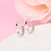 Hoopörhängen 2024 Crystals Sparkling Huggie Fashion Female Jewelry European Wedding Make Up Making Making