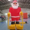 wholesale Attività all'aperto della nave libera 10 mH (33 piedi) Con il ventilatore gonfiabile gigante sci Babbo Natale personaggio gonfiabile Babbo Natale per la decorazione natalizia