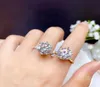 Super big 5ct Moissanite ring 925 Silver fashion design strong fire colordiamond high hardness9674319