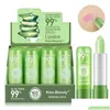 Lip Balm Aloe Vera Lip Balm Long Lasting Nutritious Green Lipstick Lips Moisturizer Magic Temperature Color Change Lipp Makeup Drop De Dhp1I