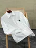 Blouses pour femmes Chemises Designer P Full Strass Blanc Femmes T-shirts Lettres brodées Cardigan Marque Lady Manches longues U0I455