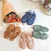 Baby Gladiator Sandaler Casual Breattable Hollow Out Roman Shoes PVC Summer Kids Strand Barn Sandaler Girls 240222