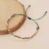 Link pulseiras ins nicho boêmio estilo étnico pulseira colorida fio de cera ouro fio mão tecido feminino