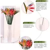 Decorative Flowers 8PCS Artificial Strelitzia Stems Fake Bird Of Paradise Plant