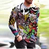 Men's T-Shirts XS-6XL Plus Size Men's Clothing Fashion T-Shirts Autumn Long Sleeve Tie-dye Gradient Street Tee 3D Printing Oversized Male TopsL2312.21