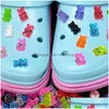 Sko delar tillbehör 50/120 st Candy Bear Childrens CLOG CHARMS Designer Luxury Clips Charm Pines Cogs Fit Jibz Wholesale 22090 Dhzxa