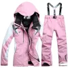 Vestes veste de snowboard de snowboard pour femmes et pantalon de ski