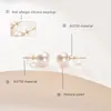 Viticen AU750 Pure Gold Ear Studs for Women Gifts Exquisite Original Jewelry Real 18K Gold 7-8mm Natural Pearl Fashion Earrings 240220