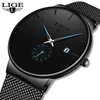 Lige Mens Watches Top Luxury Brand Men Fashion Business WatchカジュアルアナログQuartz Wristwatch防水時計Relogio Masculino C257B