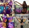 2018 Pareo Strand Cover Dress Up Schmetterling Cape Bikini Cover Up Bademode Frauen Schal Wrap Pashmina Schal Kostüm Zubehör Hallow9752434