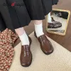 Schuhe Slipper Frauen JK Uniform Schuhe uwabaki Japanisch jk runde ze Frauen Mädchenschüler Mary Janes Lolita Brown Cosplay Schuhe