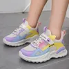 Kids Spring Sneakers Girls School Casual Shoes Outdoor Breathable Running Shoes Light Soft Tenis Pink Nonslip Children Shoes 240220