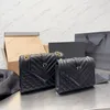 Lenvelope Bag designer kvinnor väskor handväskor axelväskor tygväska svart rosa kalvskinn klassiska diagonala ränder quiltade kedjor Doub176p