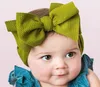 Baby Girls Big Bow Cross pannband Kids Hårbågar Elastiska huvudbonadens huvudbonad hårband headwrap turban knut hår tillbehör3645799