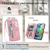 Voor Iphone15Pro Telefoonhoesje Iphone Cover Beschermhoes Apple 14 Telefoon Luxe Clamshell Holster Rits Portemonnee Kaart Lederen Hoesje Samsung S24