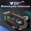 Motocykl Intercom Y20 2X Motorcycle Intercom Helmet Helmet Zestaw słuchawkowy 2 jeźdźcy 1000m hałasu głośniki komunikacyjne Komunikacja DHAUG